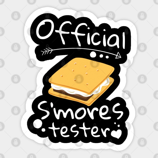 Official Girls S'mores Tester Camping Gift Product Camp Print Sticker by Linco